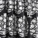 5 Yard Cotton Black White Floral Print Fabric - Image 2