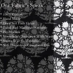 5 Yard Cotton Black White Floral Print Fabric - Image 6