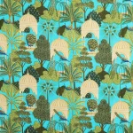 5 Yard Peacock Garden Print Fabric Cotton Dress Material - Image 4