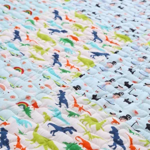 70" Luxury Patchwork Machine Quilted Cotton Throw - Image 4