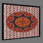 Indian Red Star Mandala Tapestry - Image 3