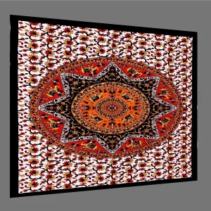 Indian Red Star Mandala Tapestry - Image 3