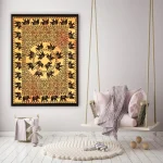 Yellow Elephant Mandala Printed Office/Home/Room/Hall Decor Poster