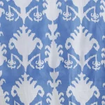 Beautiful Blue Ikat Print Cotton Fabric - Image 4