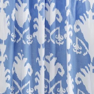 Beautiful Blue Ikat Print Cotton Fabric - Image 3