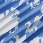 Beautiful Blue Ikat Print Cotton Fabric - Image 2