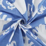 Beautiful Blue Ikat Print Cotton Fabric