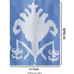 Beautiful Blue Ikat Print Cotton Fabric - Image 5