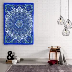 Beautiful Blue Mandala Star Print Wall Hanging Poster