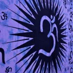 Beautiful Purple Om Mandala Print Cotton Tapestry - Image 3