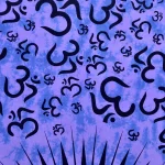 Beautiful Purple Om Mandala Print Cotton Tapestry - Image 4
