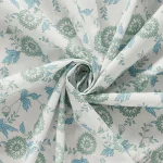 Beautiful White Floral Printed Loose Fabric - Image 3