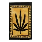 Beautiful Yellow Design Marijuana Leaf Wall Hanging - Image 2