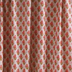 Beige Floral Print 5 Yard Craft Cotton Fabric - Image 3