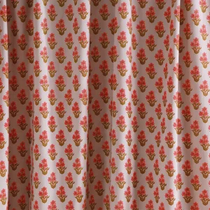 Beige Floral Print 5 Yard Craft Cotton Fabric - Image 3