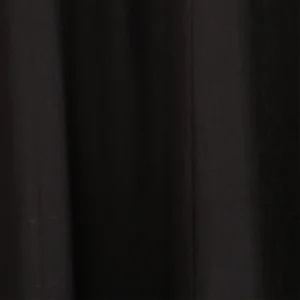 Black Cotton Linen Solid Window Curtains, Set of 2 - Image 4