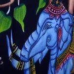 Black Elephant Tree of Life Printed Tapestry - Image 3