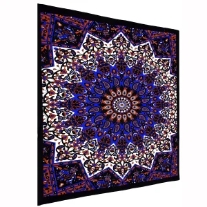Black Star Mandala Printed Cotton Poster - Image 3