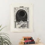 Black White Moon Sun Magical Tarot Tapestry - Image 2