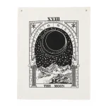 Black White Moon Sun Magical Tarot Tapestry - Image 5