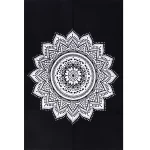 Black White Ombre Mandala Wall Hanging - Image 2