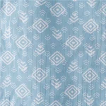 Blue Abstract Printed Dress Material Fabric - Image 4