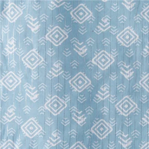 Blue Abstract Printed Dress Material Fabric - Image 4