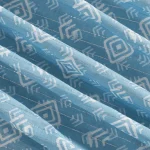 Blue Abstract Printed Dress Material Fabric - Image 2