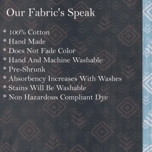 Blue Abstract Printed Dress Material Fabric - Image 5