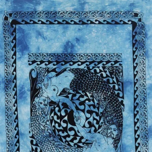 Blue Color Wall Hanging Cotton Mermaid Tapestry - Image 4