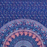 Blue Elephant Mandala Printed Tapestry Beach Throw - Image 4