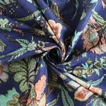 Blue Floral Print 10 Yard Fabric Cotton Dress Material - Image 3
