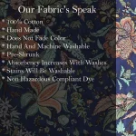 Blue Floral Print 10 Yard Fabric Cotton Dress Material - Image 6