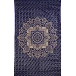 Blue Gold Ombre Mandala Printed Wall Hanging - Image 2