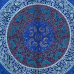 Blue Mandala Printed Tapestry Wall Decorative Single Bedspread - Image 3