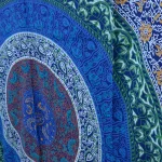 Blue Mandala Printed Tapestry Wall Decorative Single Bedspread - Image 4