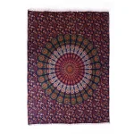 Blue Mandala Wall Hanging Pom Lace Decor Poster - Image 2