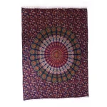 Blue Mandala Wall Hanging Pom Lace Decor Poster