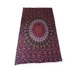Blue Mandala Wall Hanging Pom Lace Decor Poster - Image 3