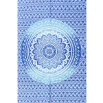 Blue Ombre Mandala Print Indian Wall Hanging - Image 2