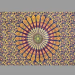 Blue Peacock Mandala Wall Hanging Poster - Image 2