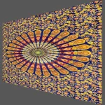 Blue Peacock Mandala Wall Hanging Poster - Image 3