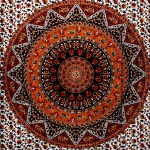 Brown Elephant Mandala Printed Wall Decor Tapestry - Image 3