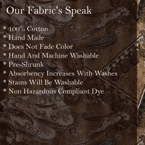 Brown Paisley Print Dressmaking Craft Rayon Fabric - Image 5