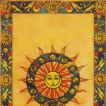 Celestial Sun & Moon Tapestries Yellow Zodiac Sign Wall Hanging - Image 4