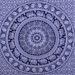 Cotton Bed Cover Black Elephant Mandala Printed Tapestry - Image 2