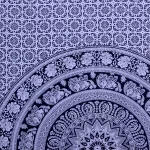 Cotton Bed Cover Black Elephant Mandala Printed Tapestry - Image 5