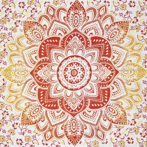 Cotton Wall Hanging Yellow Mandala Tapestry Home Decor - Image 3