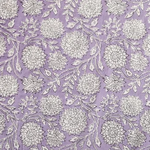 Dress Making Purple Floral Print Cotton Fabric - Image 4