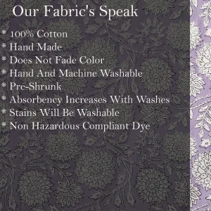 Dress Making Purple Floral Print Cotton Fabric - Image 5